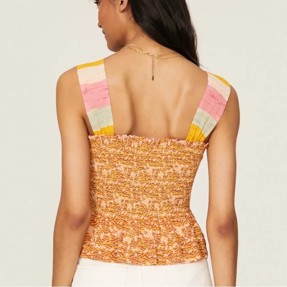 🌻Scotch & Soda Smocked Beach Tank Top Size Medium - Picture 6 of 11